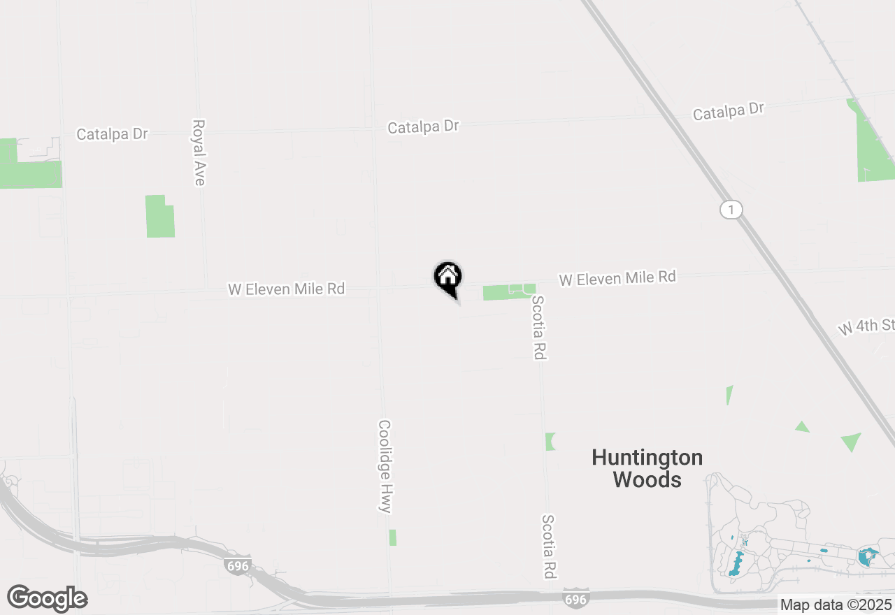 Map of 13103 Kingston Avenue, Huntington Woods, MI 48070