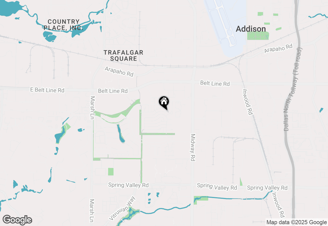 Map of 4025 Winter Park Lane, Addison, TX 75001