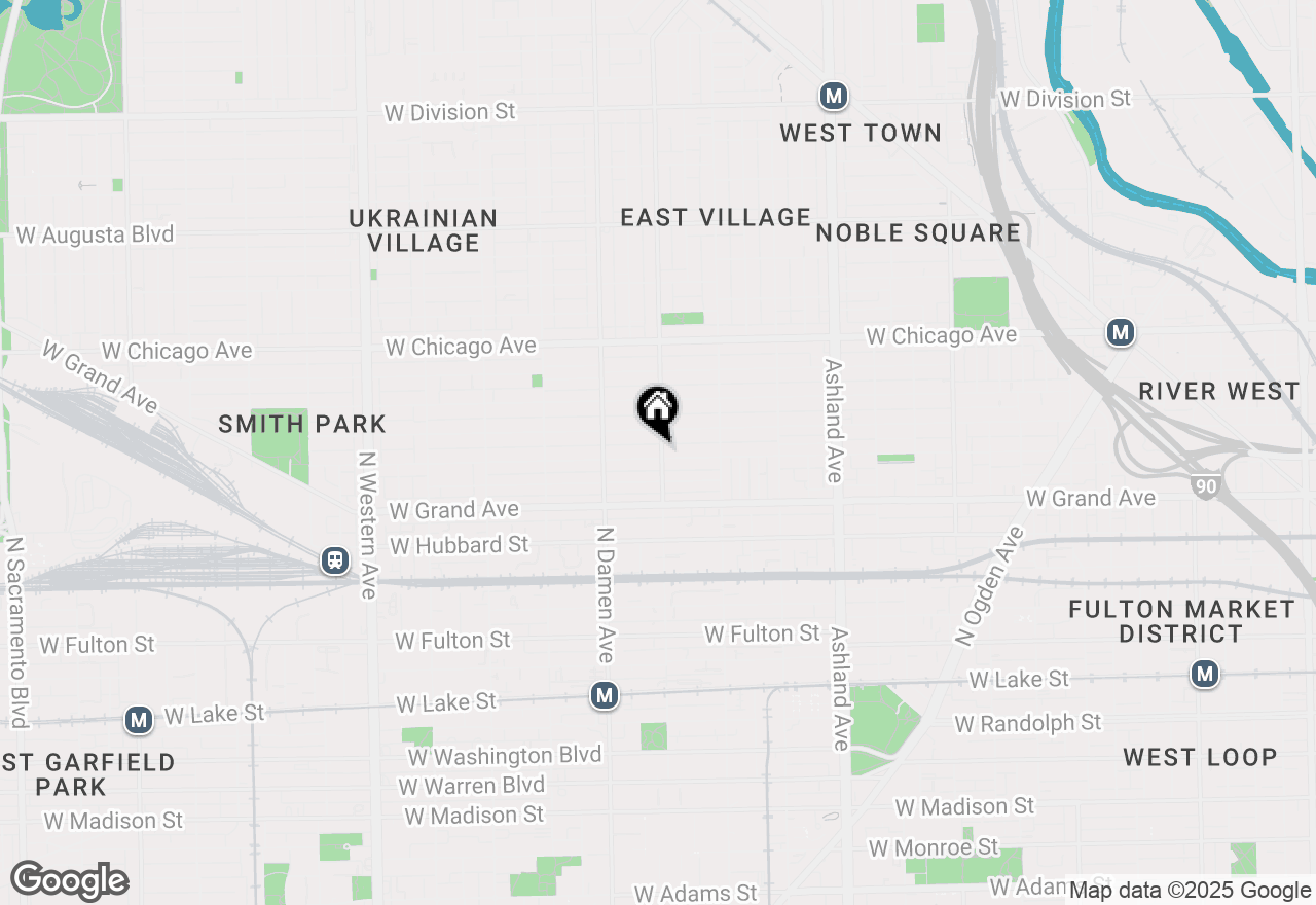 Map of 1900 W Ohio Street #2F, Chicago, IL 60622