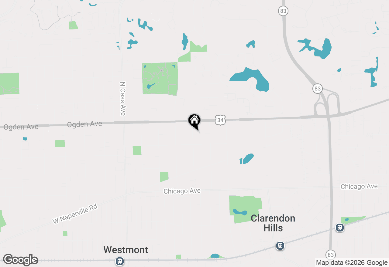 Map of 421 Williams Court, Clarendon Hills, IL 60514