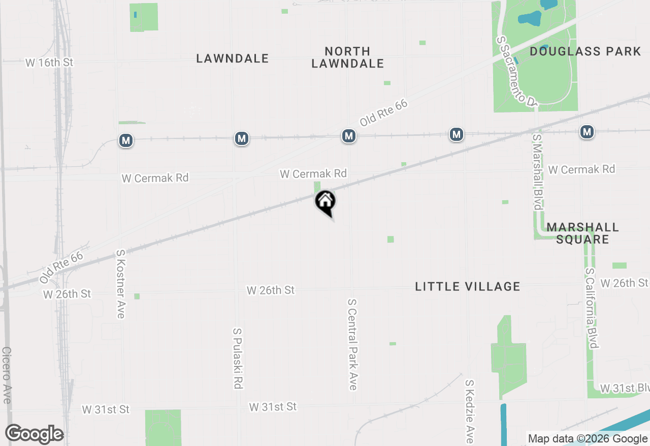 Map of 2345 S Lawndale Avenue, Chicago, IL 60623