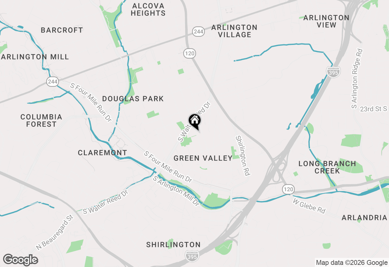 Map of 2024 S Nelson Street, Arlington, VA 22204