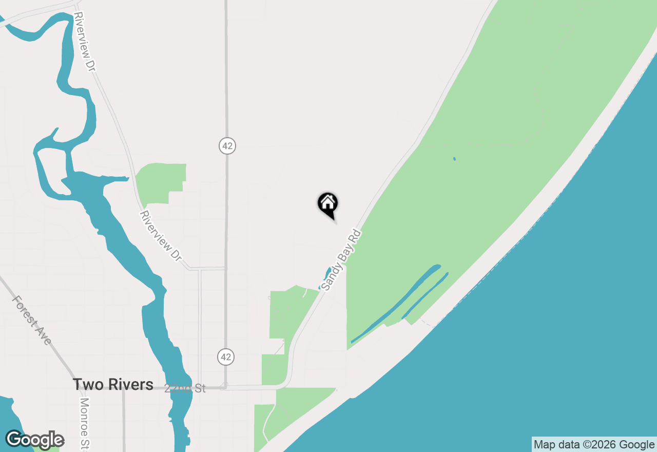 Map of 330 Rawley Ct, Two Rivers, WI 54241