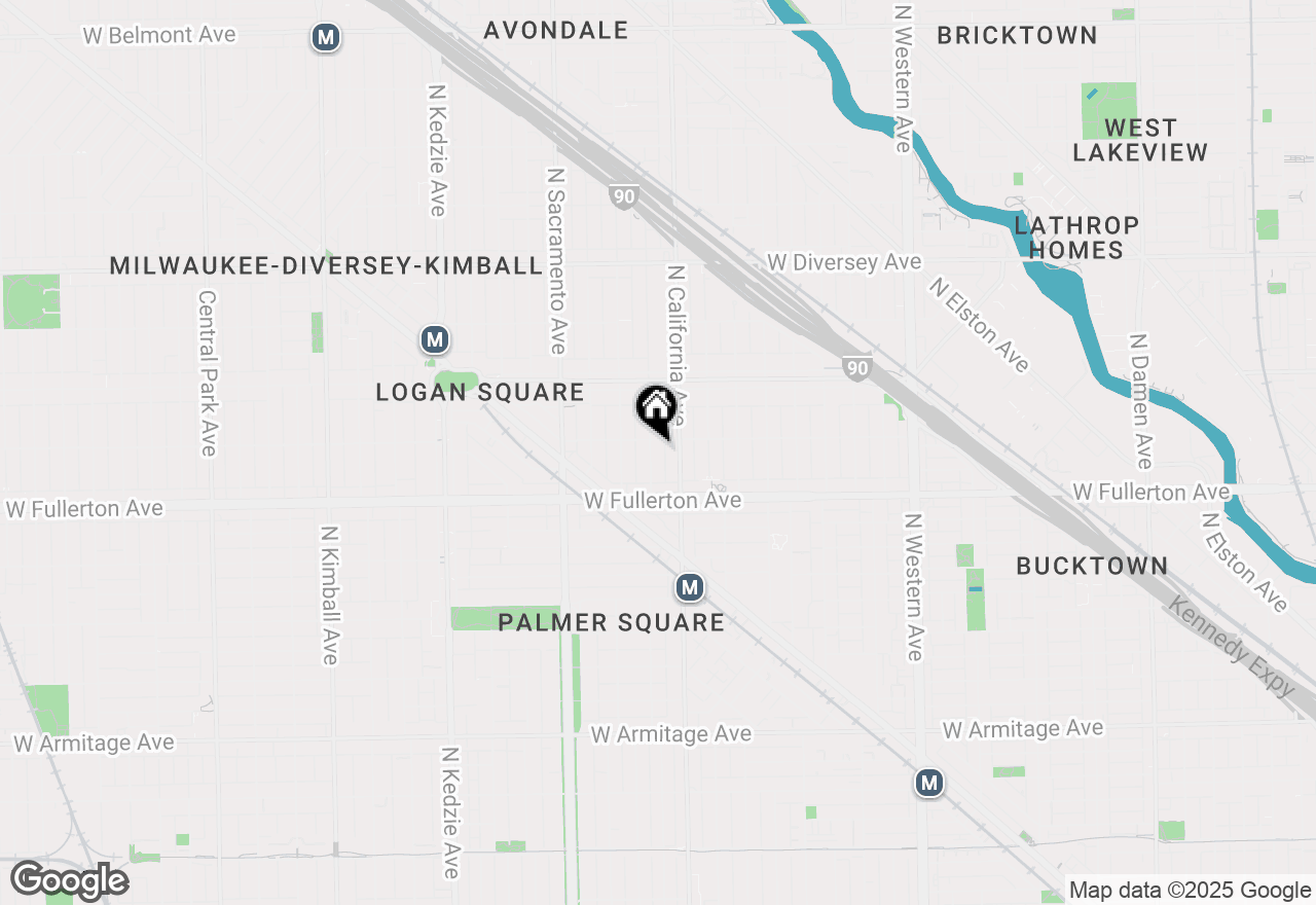 Map of 2447 N Mozart Street #1, Chicago, IL 60647