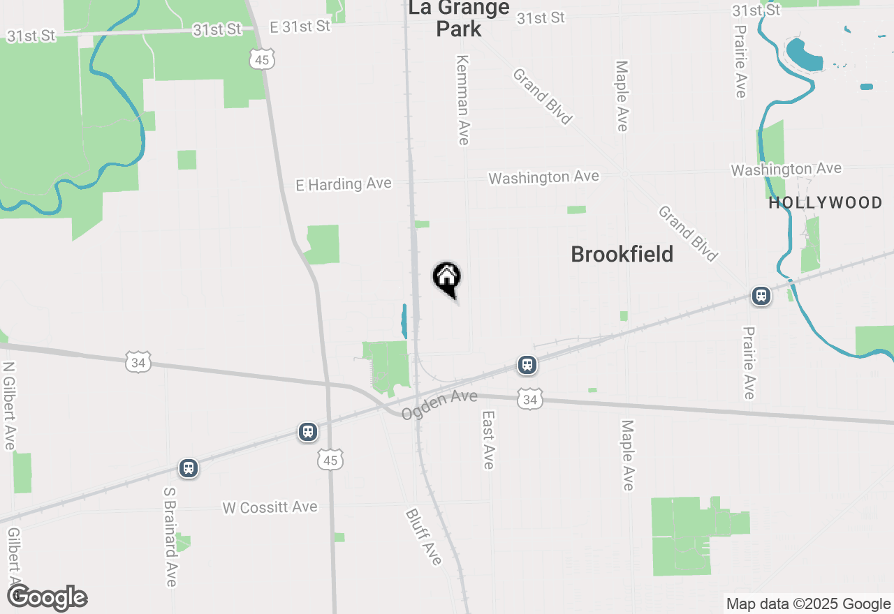 Map of 342 Newberry Avenue, La Grange Park, IL 60526