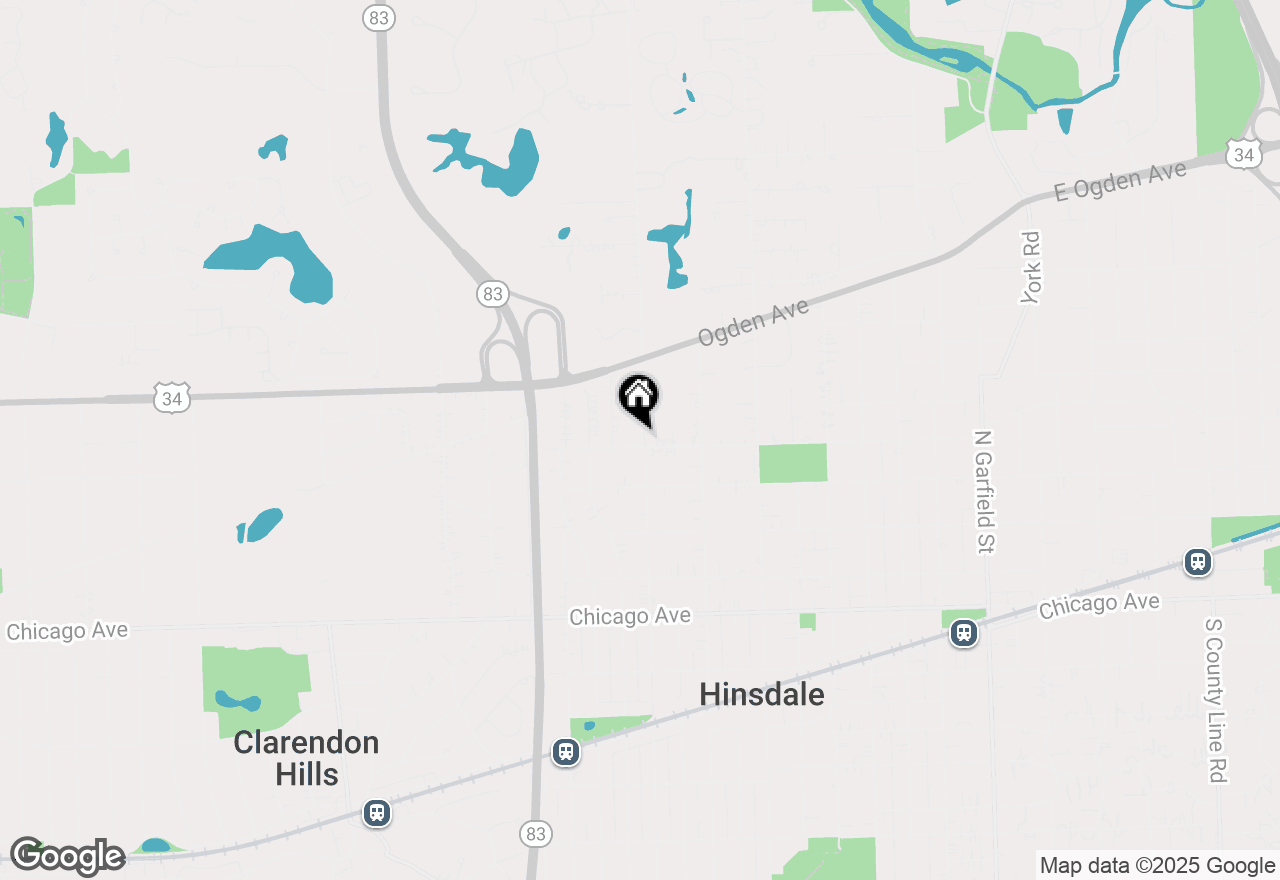 Map of 404 N Adams Street, Hinsdale, IL 60521