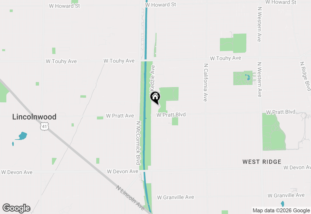 Map of 6833 N Kedzie Avenue #410, Chicago, IL 60645