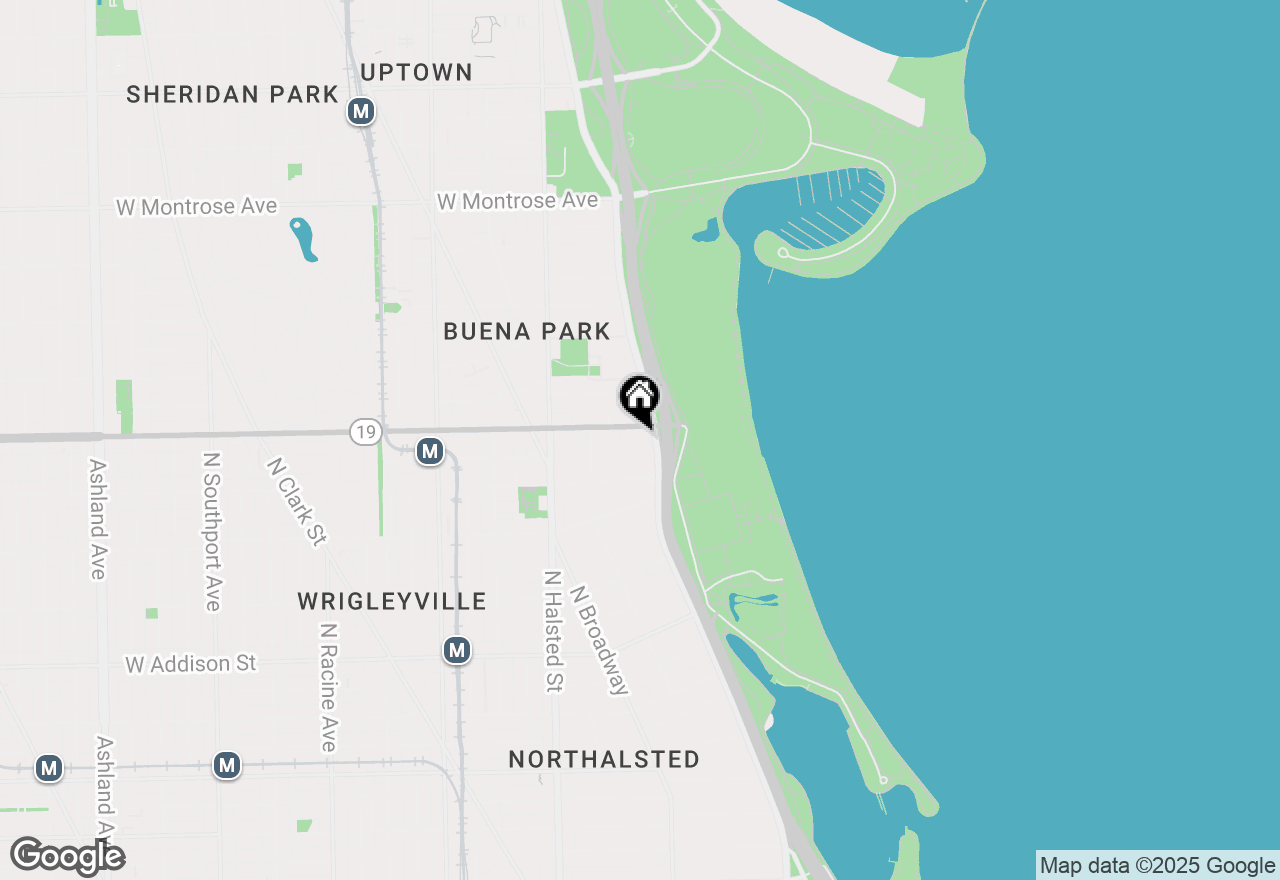 Map of 3950 N Lake Shore Drive #1100A, Chicago, IL 60613