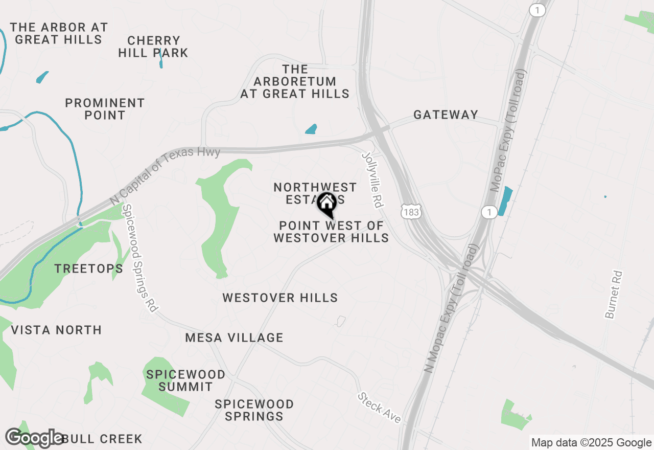 Map of 8808 Point West Dr, Austin, TX 78759