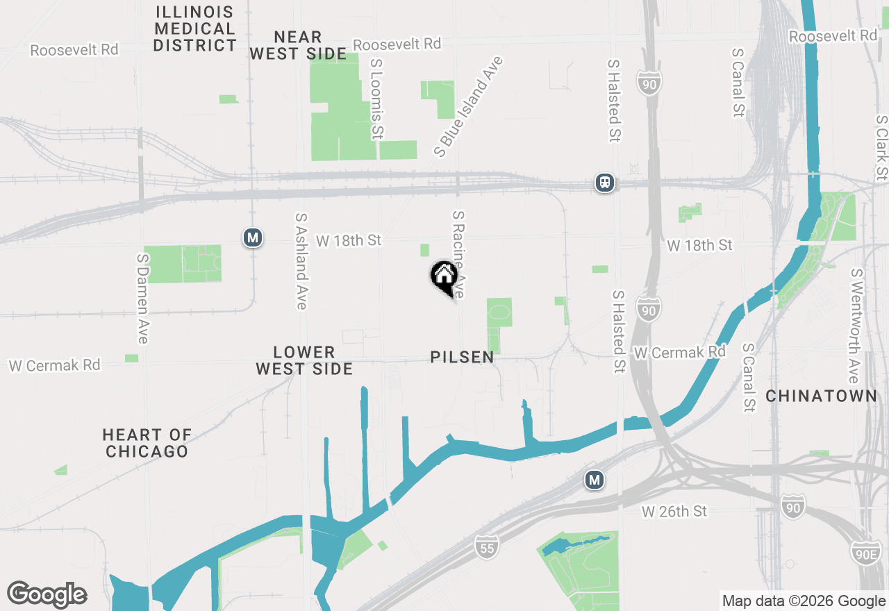 Map of 2007 S Allport Street #3F, Chicago, IL 60608