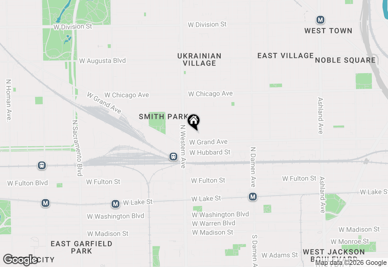 Map of 529 N Claremont Avenue #3, Chicago, IL 60612