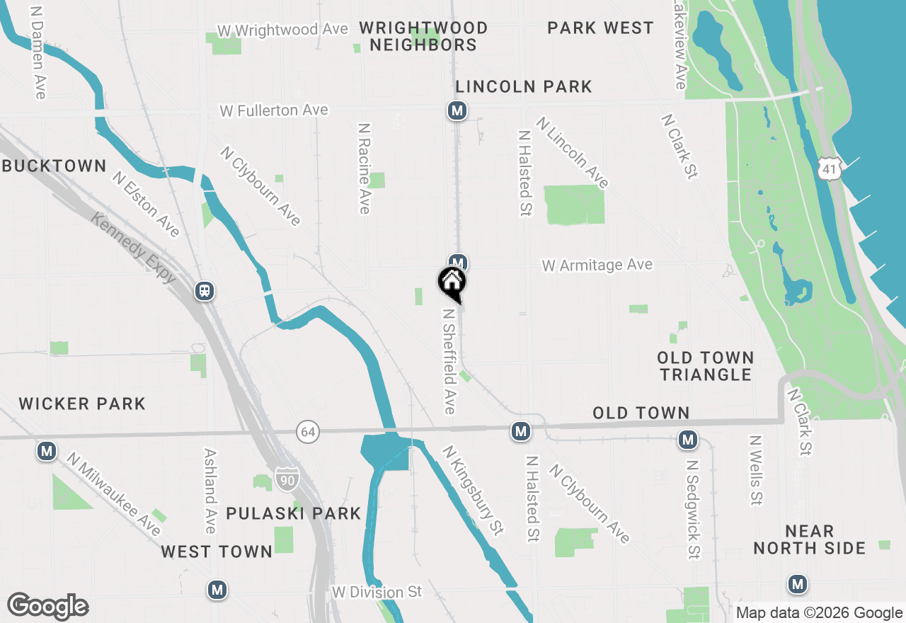 Map of 1903 N Sheffield Avenue #1, Chicago, IL 60614
