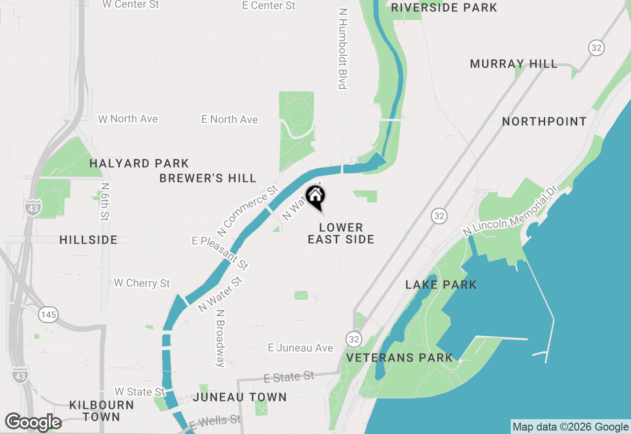 Map of 904 E Pearson St #122, Milwaukee, WI 53202
