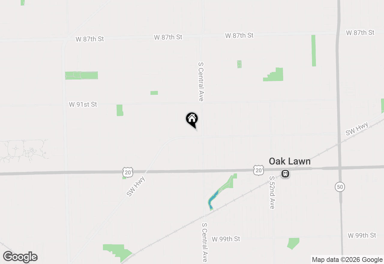 Map of 9232 Parkside Avenue, Oak Lawn, IL 60453