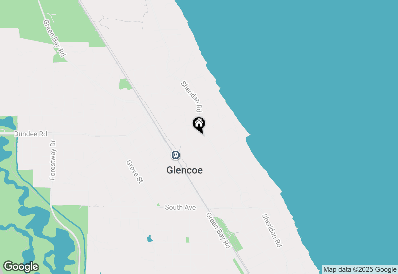 Map of 186 Beach Road, Glencoe, IL 60022
