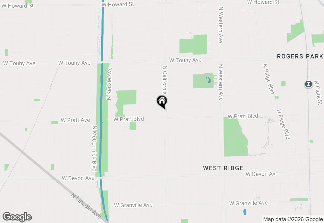 Map of 6800 N California Avenue #1N, Chicago, IL 60645