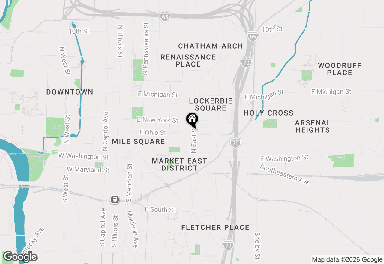 Map of 450 E Ohio Street #114, Indianapolis, IN 46204