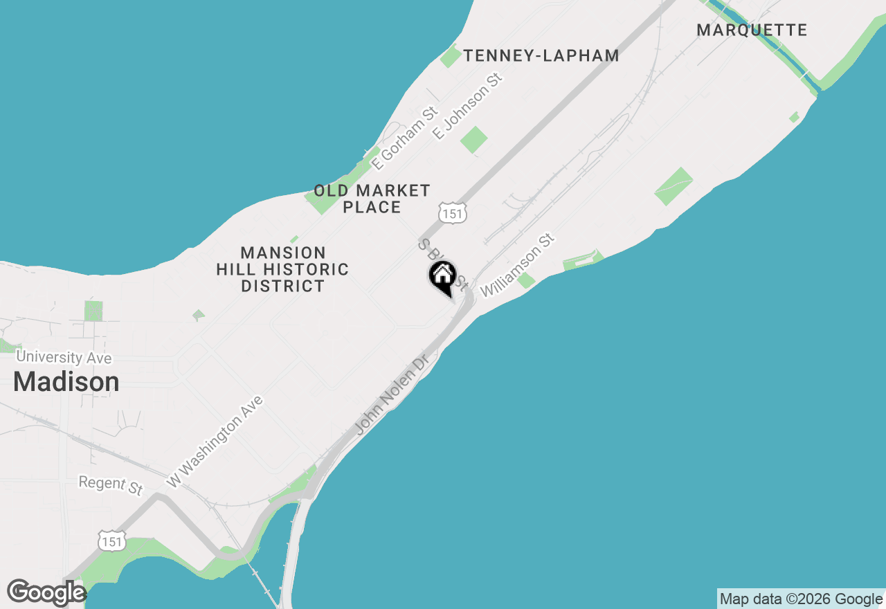 Map of 408 E Wilson Street, Madison, WI 53703