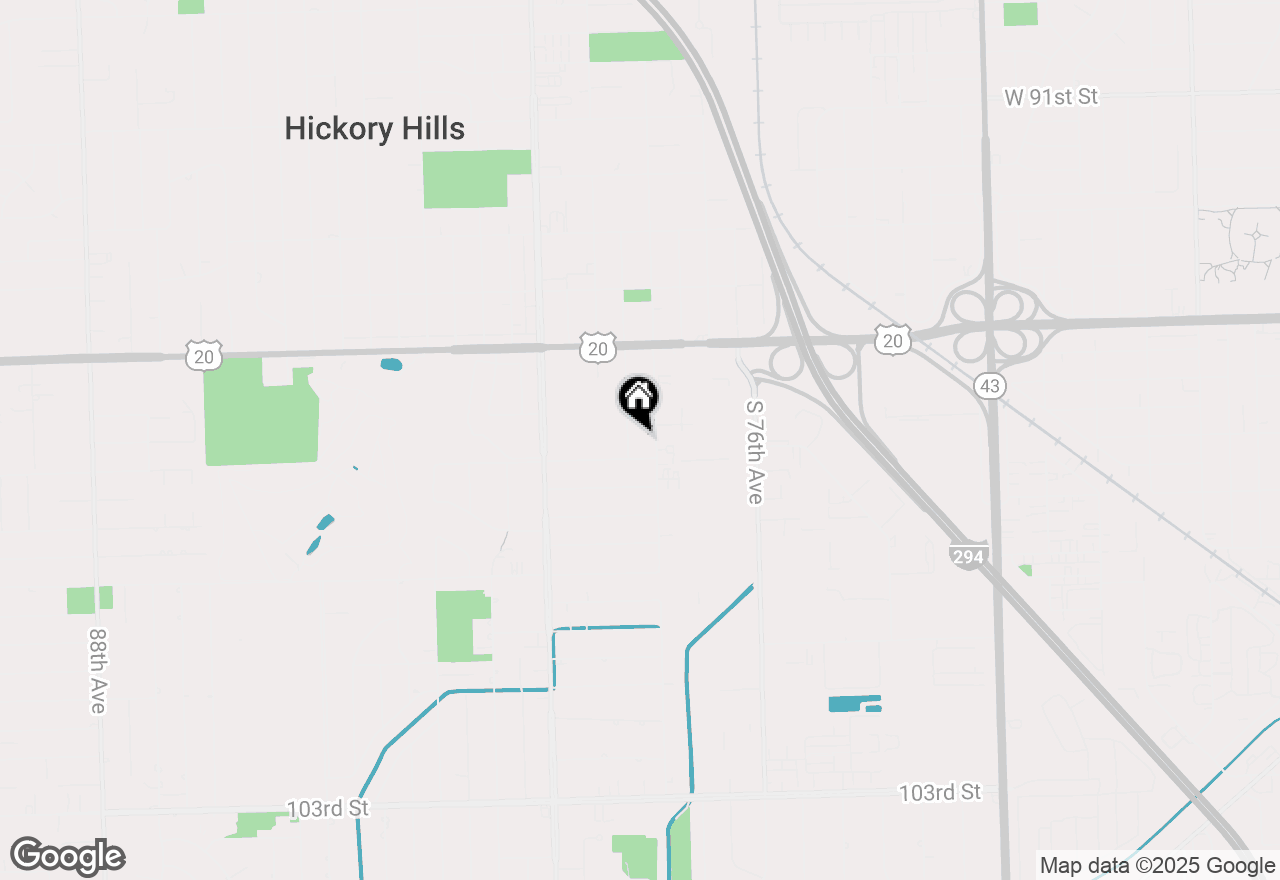 Map of 9645 S 78th Court, Hickory Hills, IL 60457