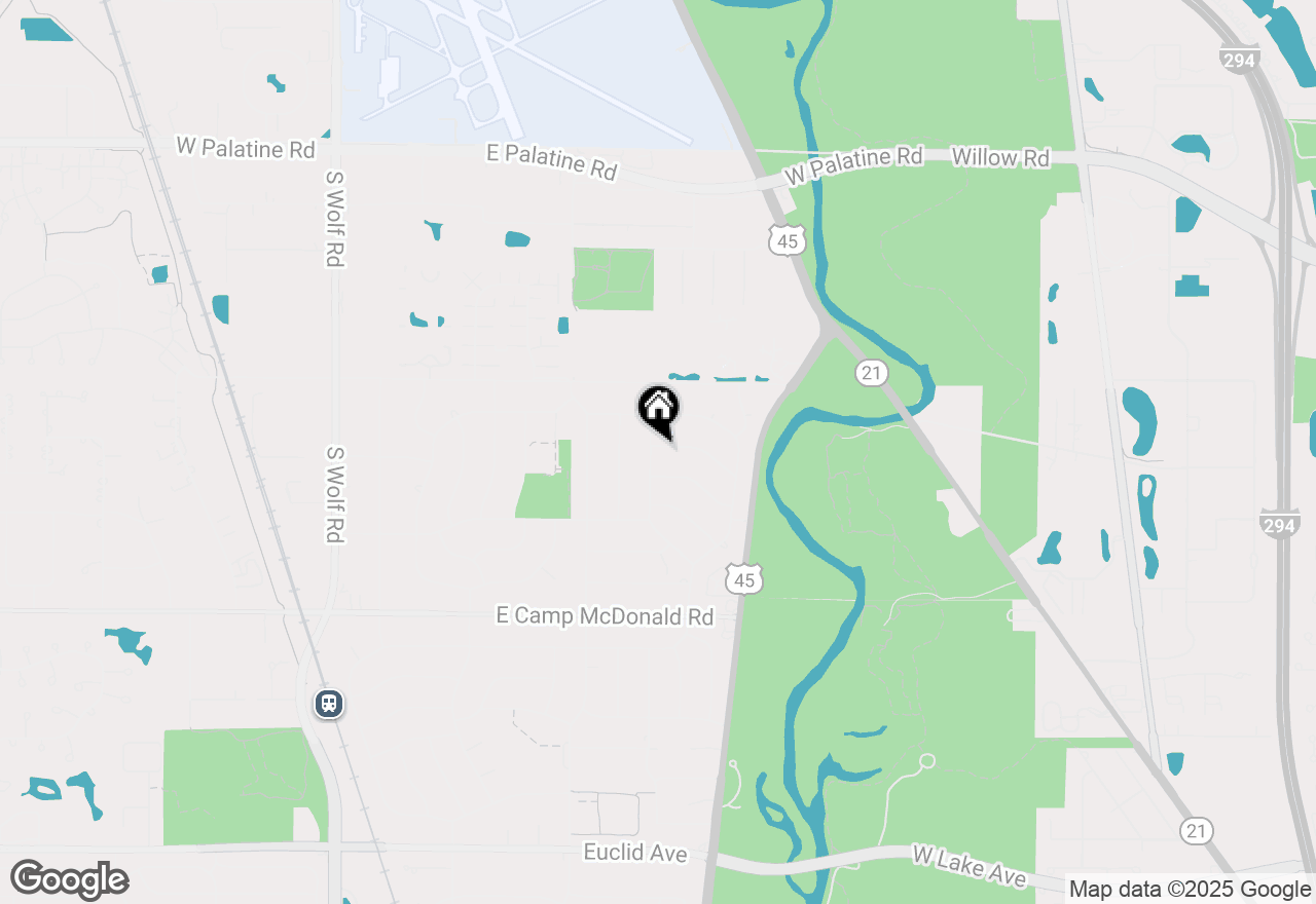 Map of 1719 N Mura Lane, Mount Prospect, IL 60056