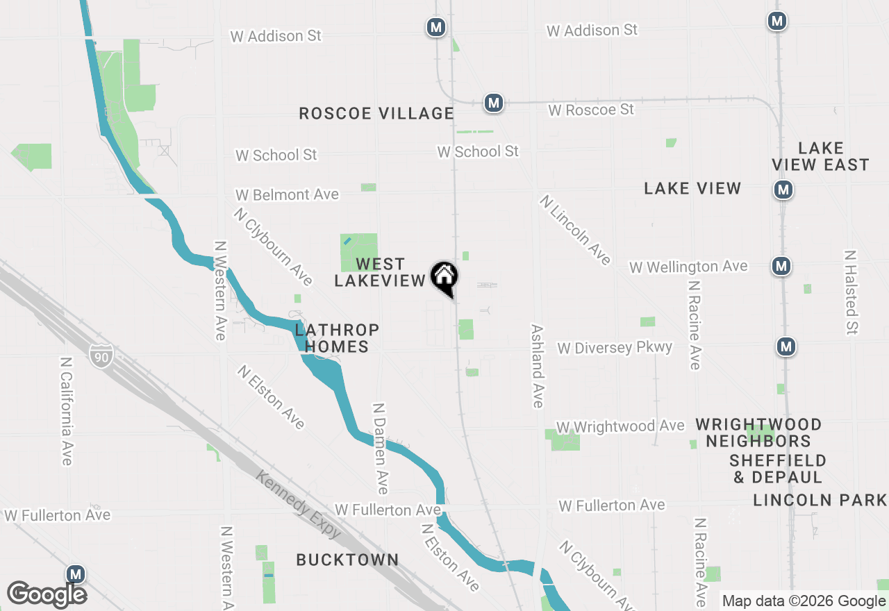 Map of 2809 N Wolcott Avenue #G, Chicago, IL 60657