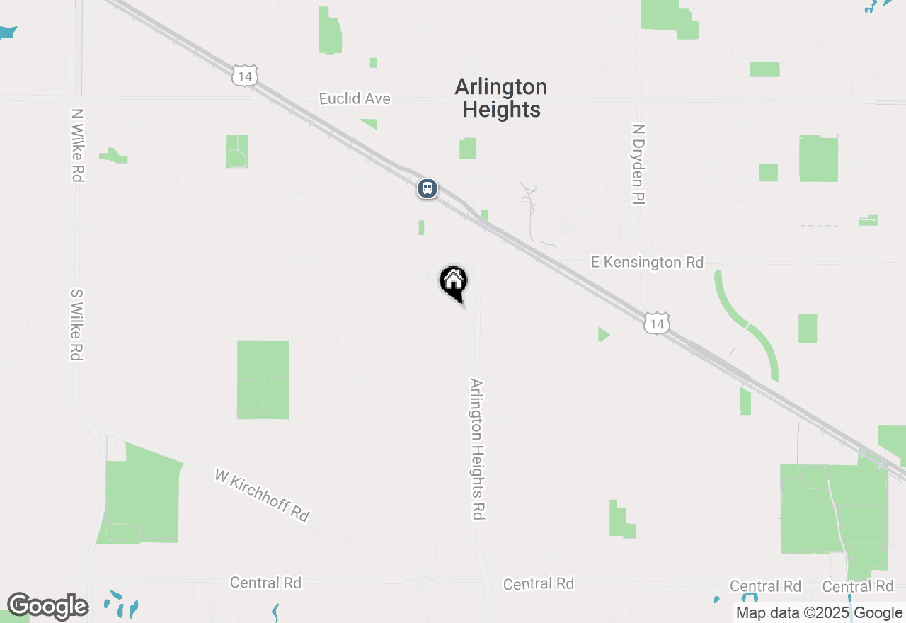 Map of 216 S Evergreen Avenue, Arlington Heights, IL 60005