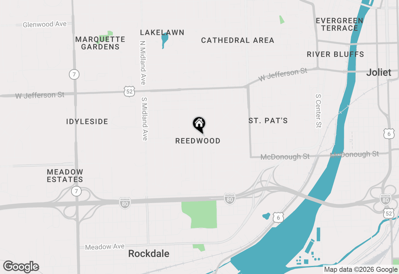 Map of 222 Park Drive, Joliet, IL 60436