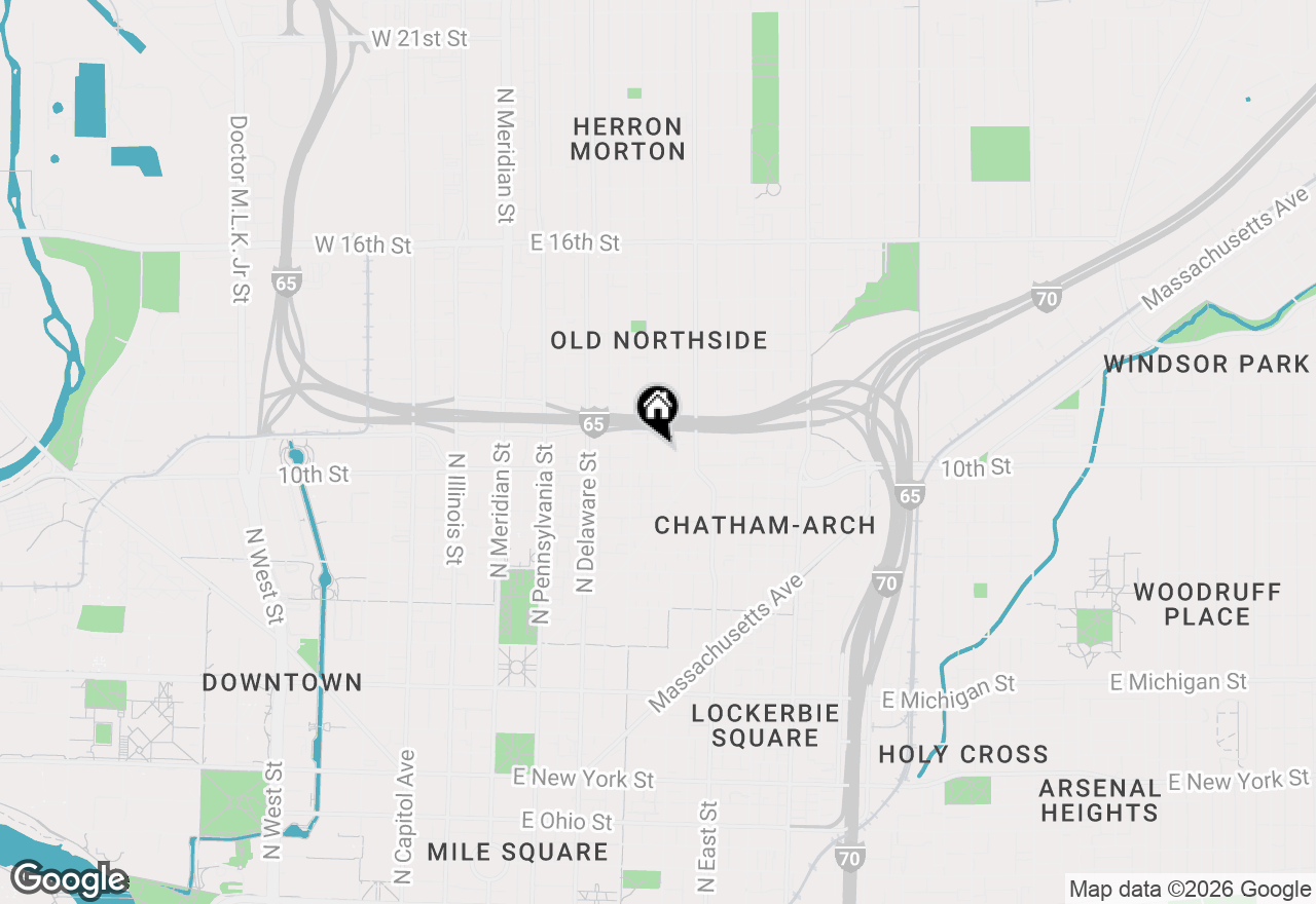 Map of 1026 N New Jersey Street, Indianapolis, IN 46202