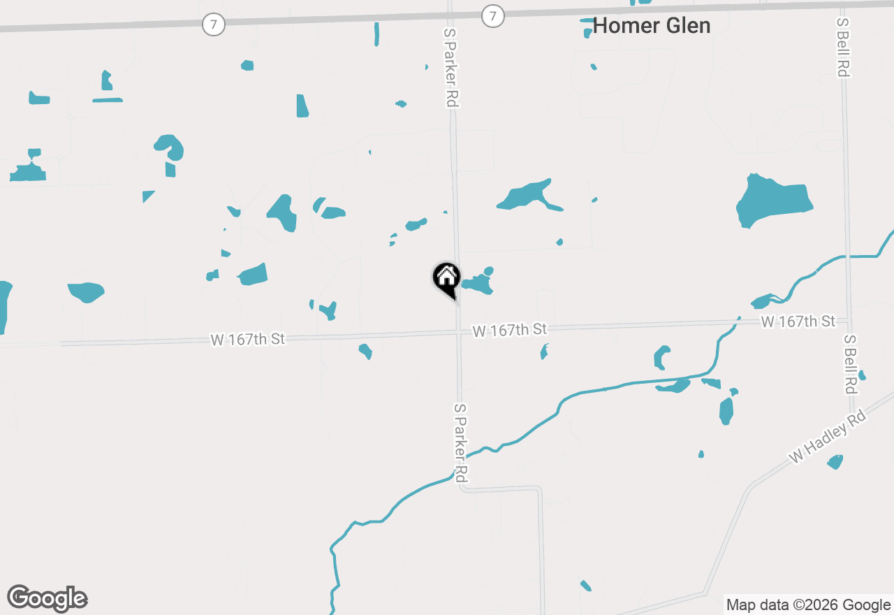 Map of 16624 S Parker Road, Homer Glen, IL 60491