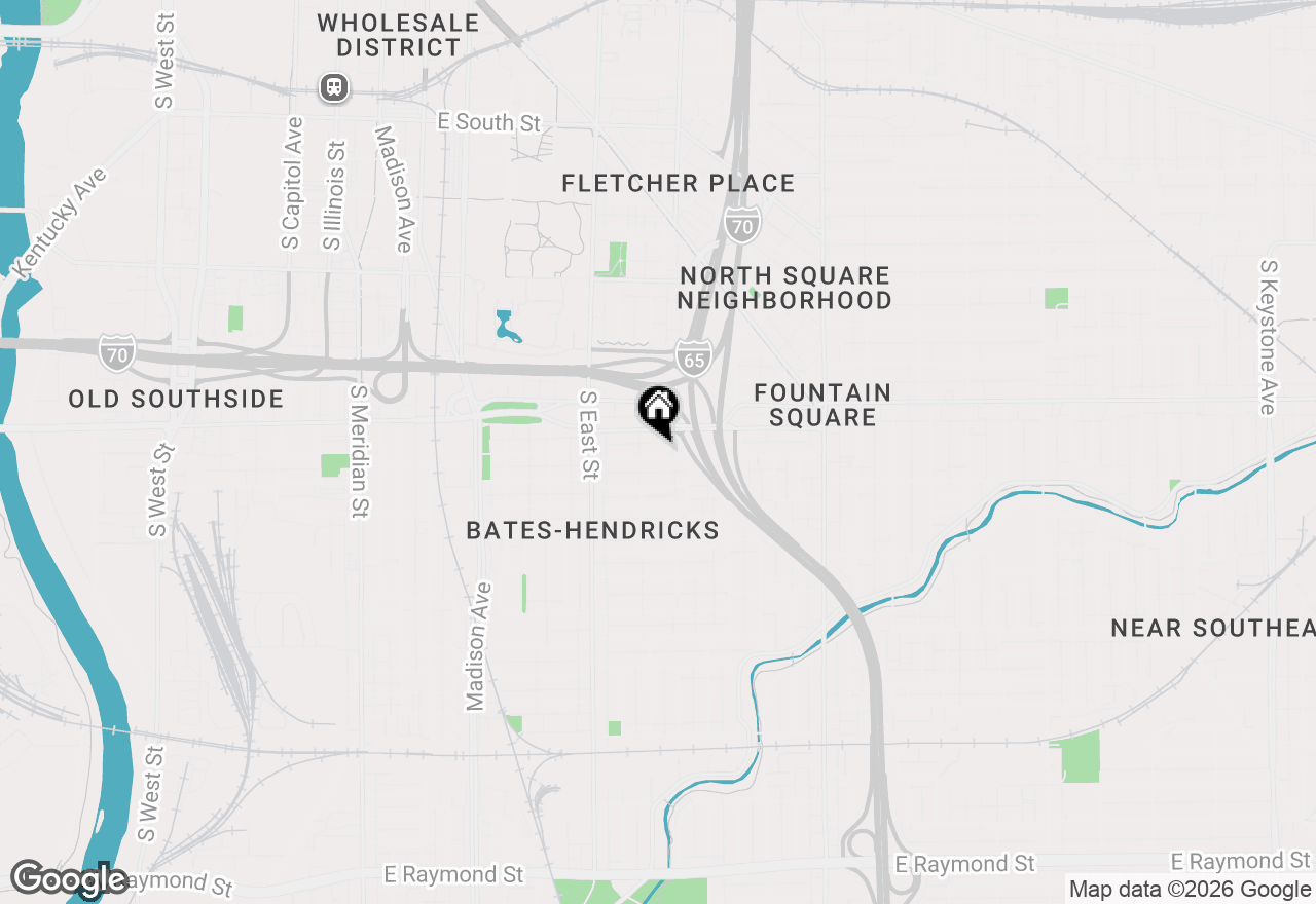 Map of 726 Sanders Street, Indianapolis, IN 46203