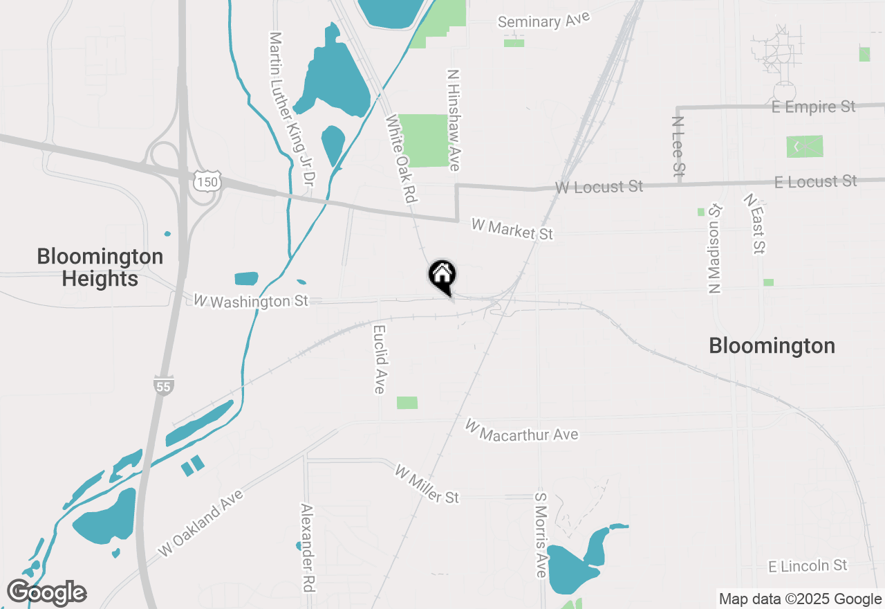 Map of 1300 W Washington, Bloomington, IL 61704