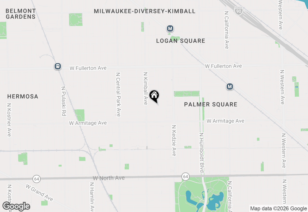 Map of 2108 N Spaulding Avenue #4, Chicago, IL 60647
