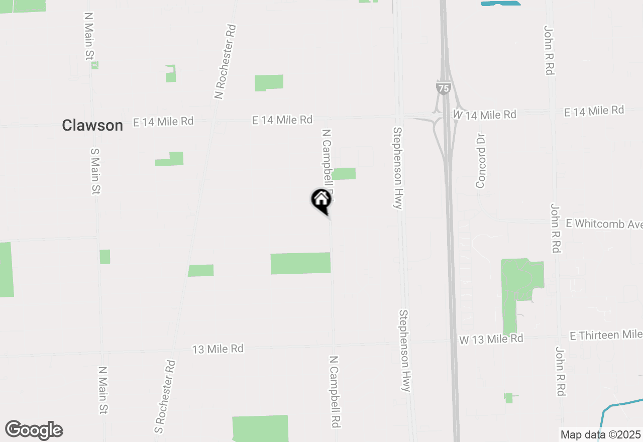 Map of 1608 Whitcomb Avenue, Royal Oak, MI 48073