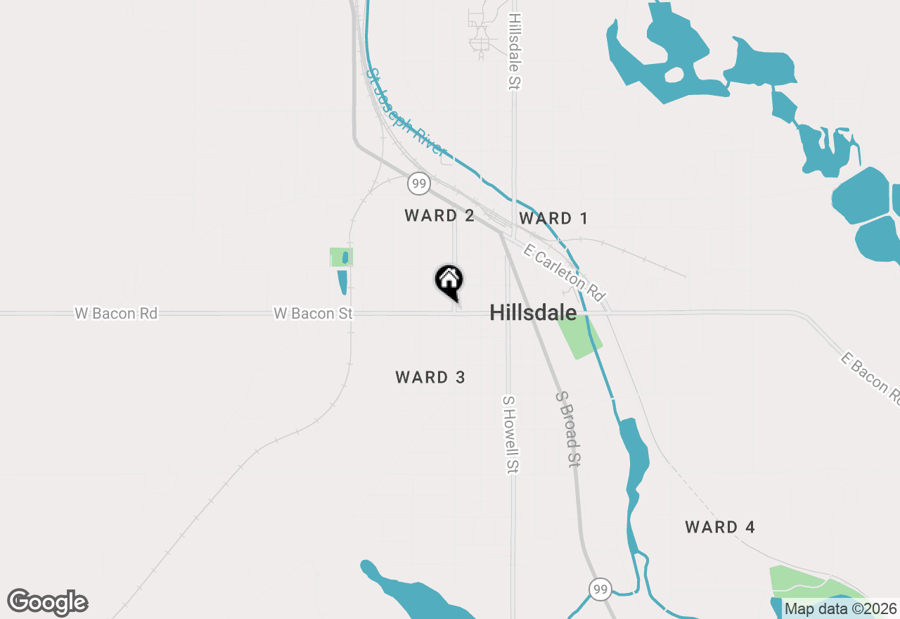 Map of 4 N West Street, Hillsdale, MI 49242