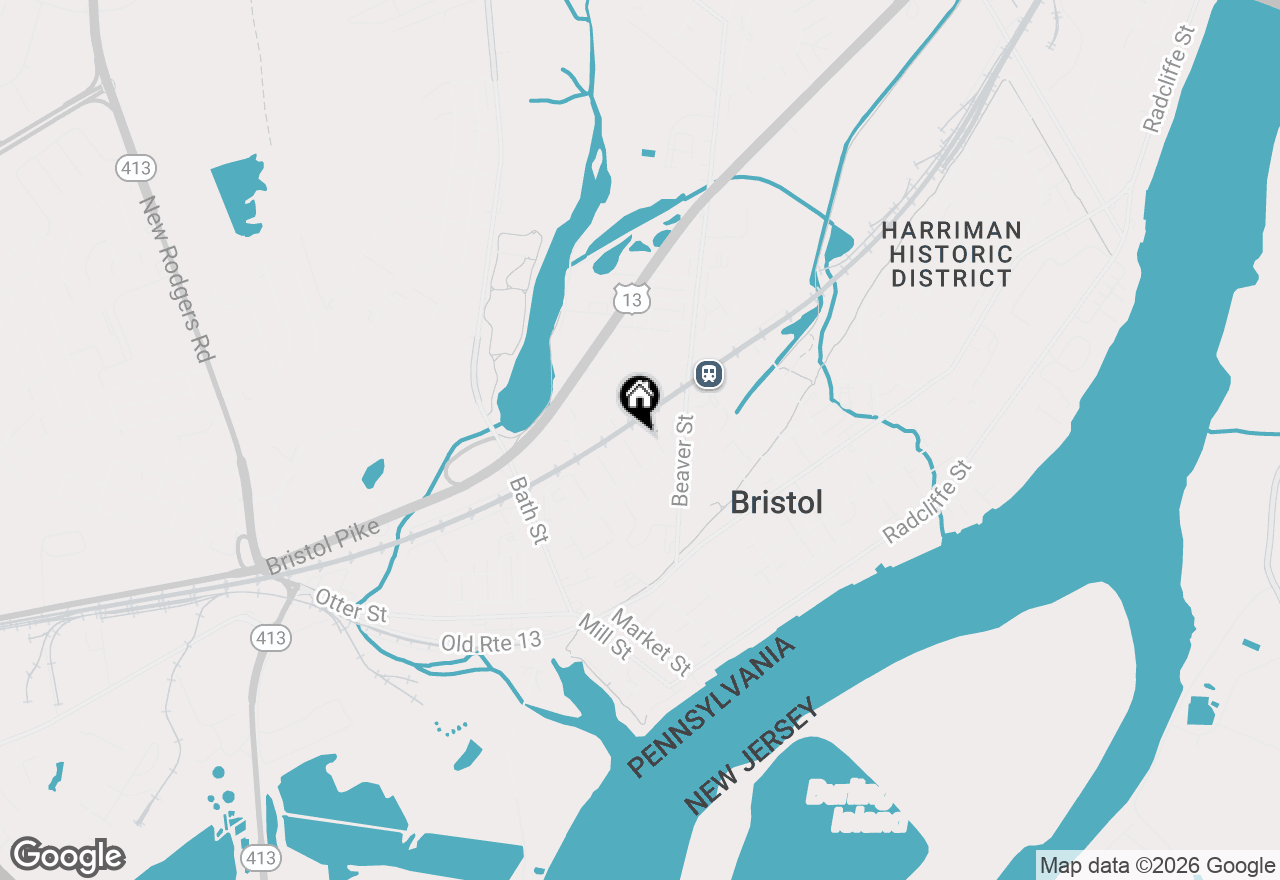Map of 1 Prospect Street, Bristol, PA 19007