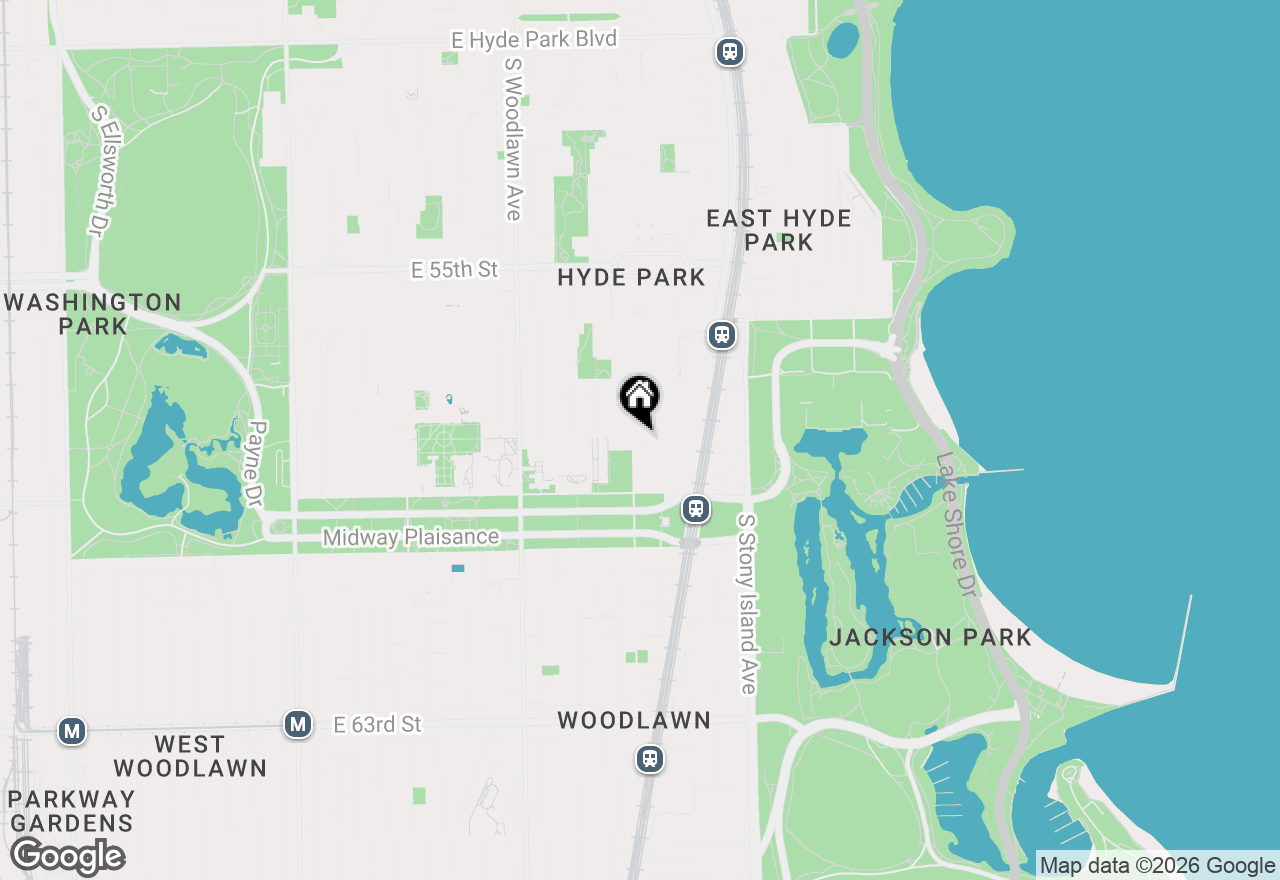 Map of 1419 E 58th Street #3W, Chicago, IL 60637