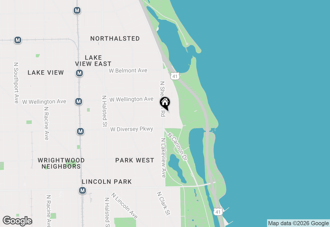 Map of 2909 N Sheridan Road #1810, Chicago, IL 60657