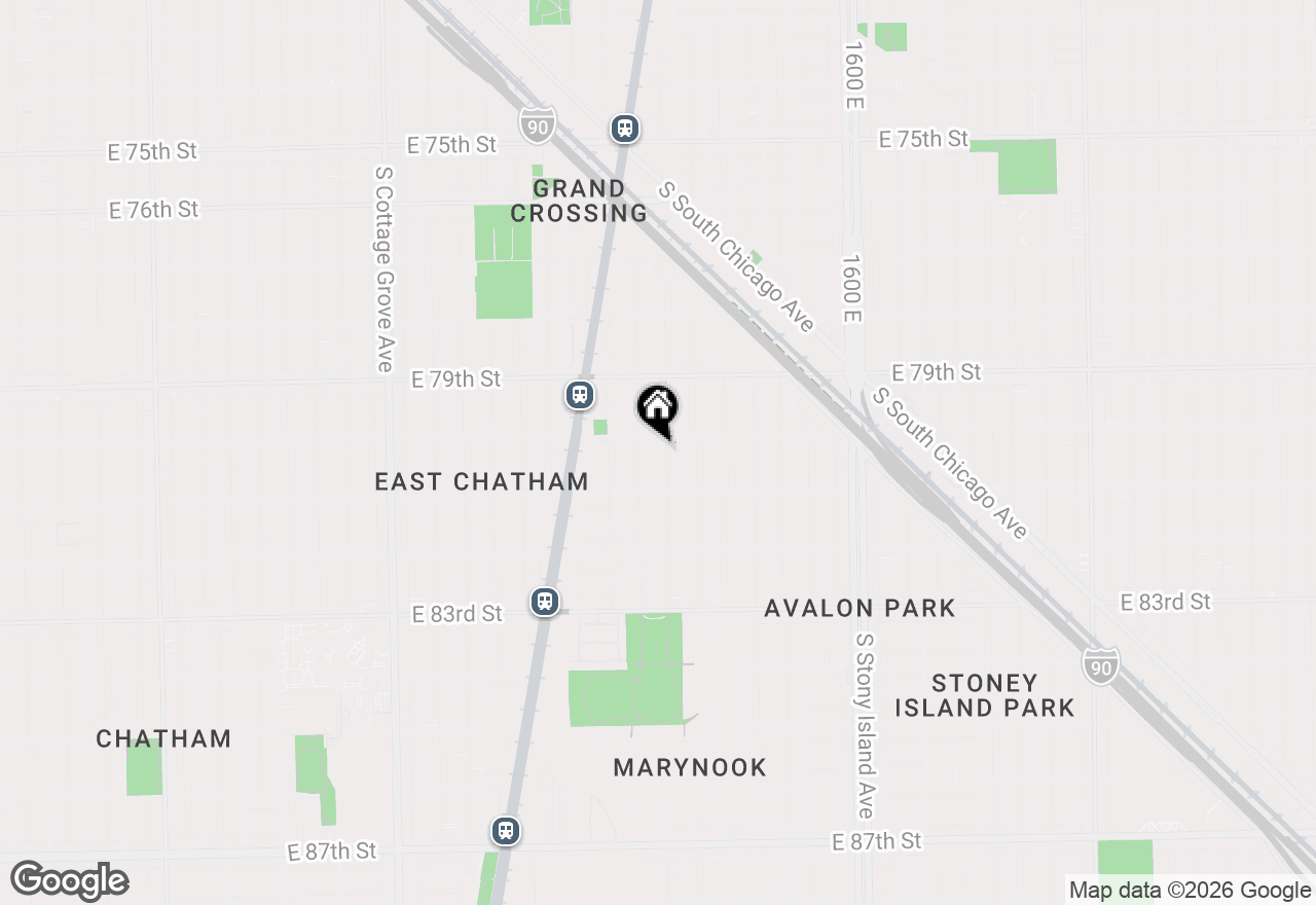 Map of 8015 S Avalon Avenue, Chicago, IL 60619