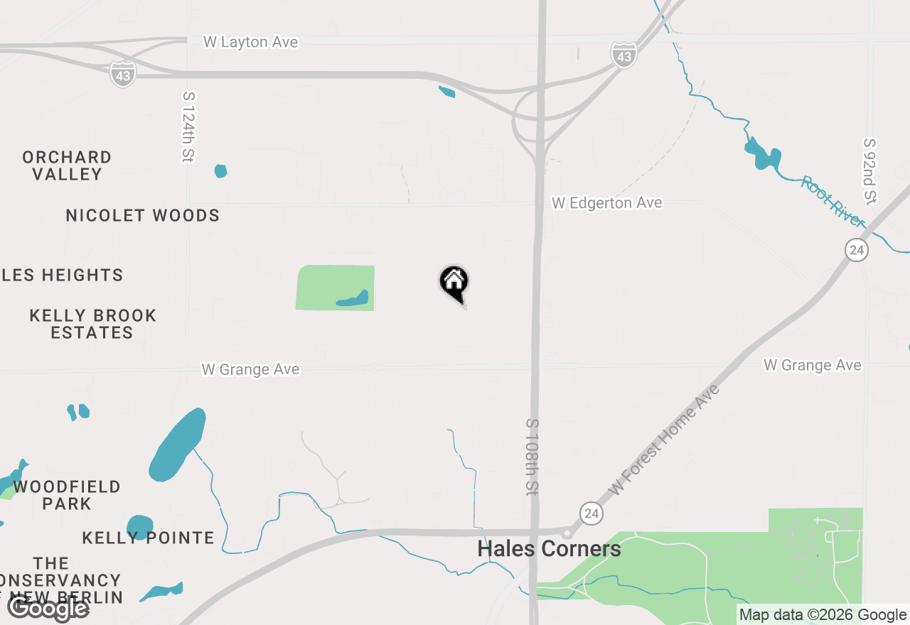 Map of 11141 W Mallory Ave, Hales Corners, WI 53130