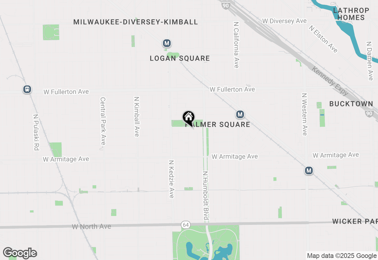 Map of 3059 W Palmer Boulevard, Chicago, IL 60647