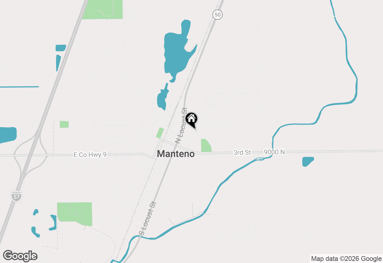Map of 447 N Birch Street, Manteno, IL 60950