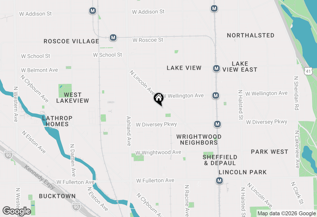 Map of 1354 W George Street #1, Chicago, IL 60657