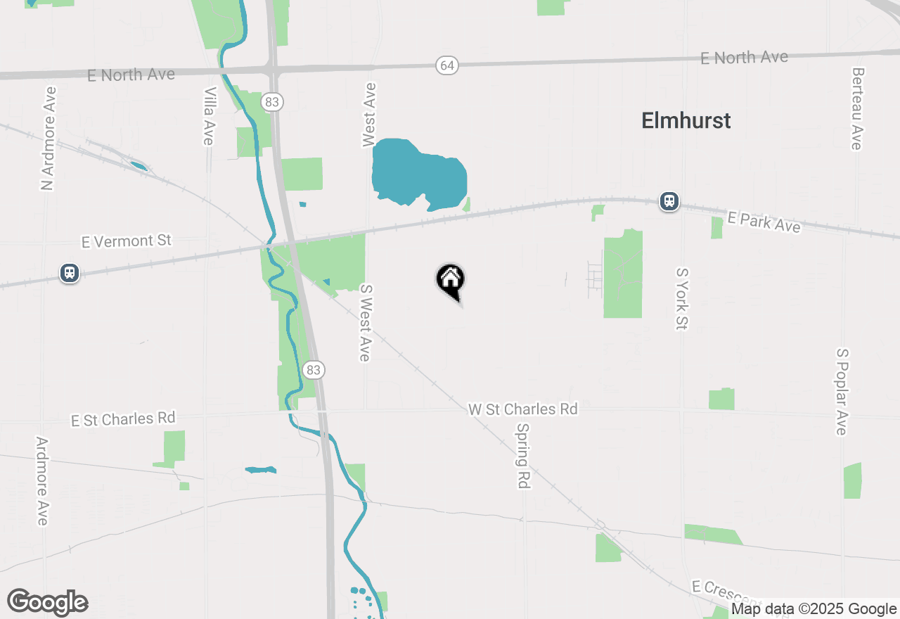 Map of 213 S Berkley Avenue, Elmhurst, IL 60126