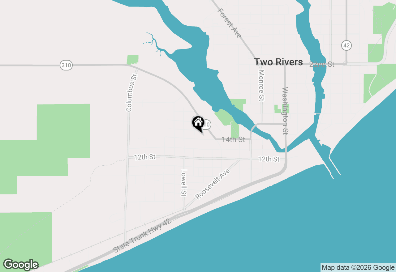 Map of 2310 14th St, Two Rivers, WI 54241