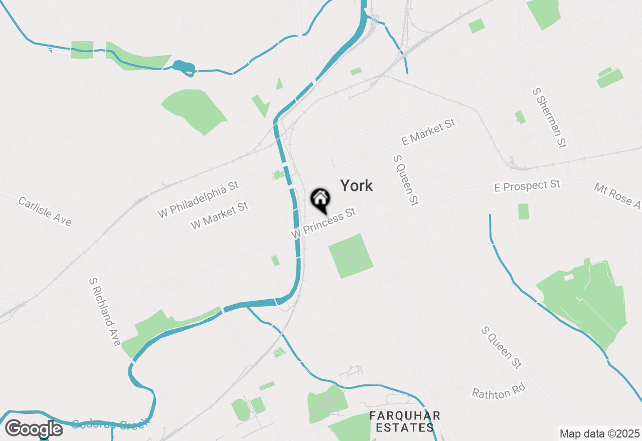 Map of 151 S Pershing Avenue, York, PA 17401