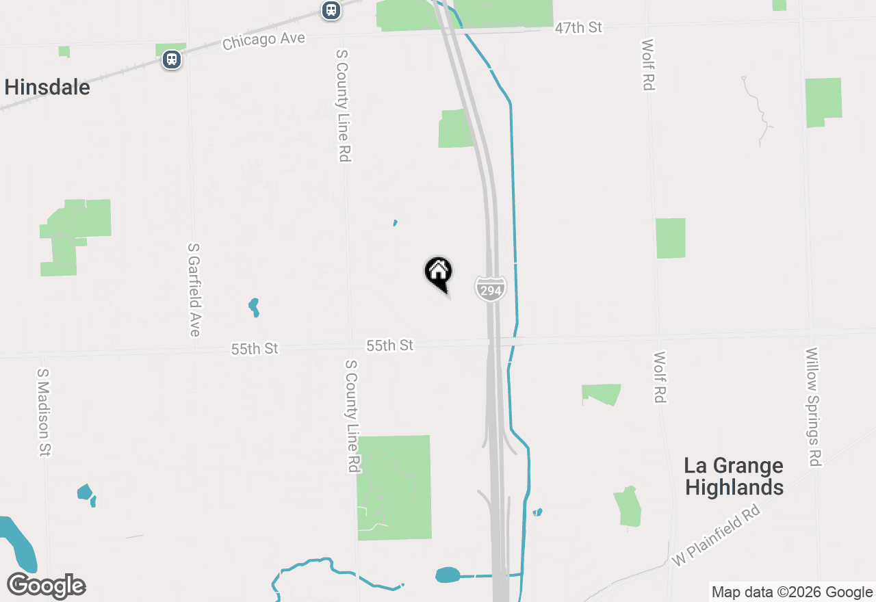 Map of 708 Woodland Avenue, Hinsdale, IL 60521