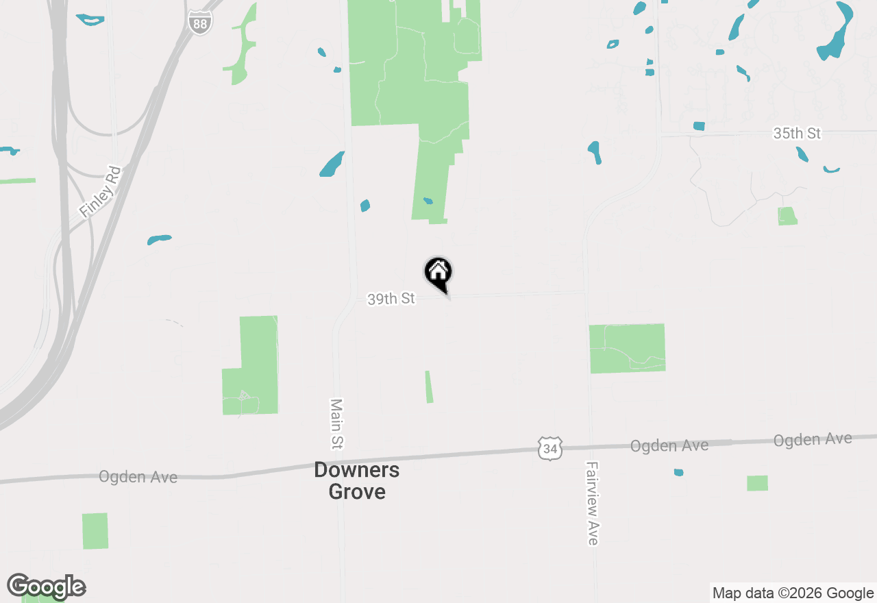 Map of 3904 Earlston Road, Downers Grove, IL 60515