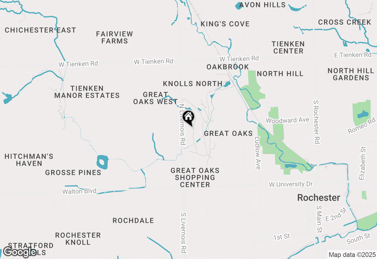 Map of 968 Golfview Court, Rochester Hills, MI 48307