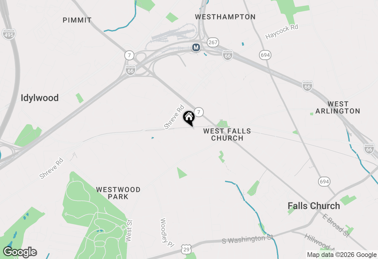 Map of 1020 Railroad Avenue #5, Falls Church, VA 22046