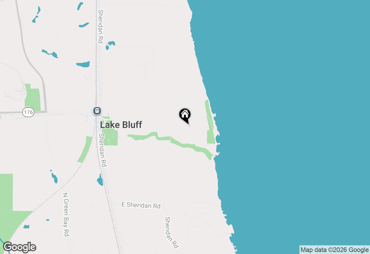 Map of 542 E Prospect Avenue, Lake Bluff, IL 60044